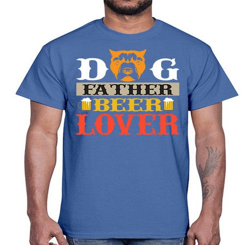 dog father beer lover 76#- dogs- Cotton Tee
