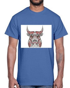 ethnic bull 418#- mandala- Cotton Tee