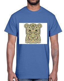 ethnic leopard 429#- mandala- Cotton Tee