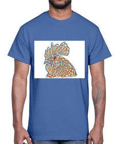 ethnic rooster 438#- mandala- Cotton Tee