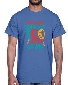 first Grade survived one hundred days of me 159#- one hundred days- Cotton Tee