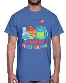 first day of first Grade 100#- first grade- Cotton Tee