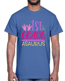 first grade asaurus 117#- first grade- Cotton Tee