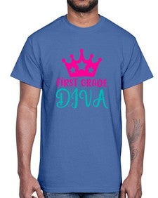 first grade diva 128#- first grade- Cotton Tee