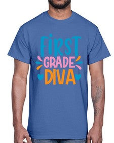 first grade divaaa 130#- first grade- Cotton Tee