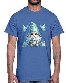 gnome with butterfly 10#- gnome- Cotton Tee