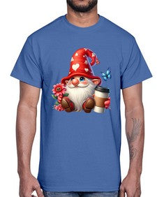 gnome with butterfly 12#- gnome- Cotton Tee