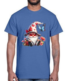 gnome with butterfly 13#- gnome- Cotton Tee