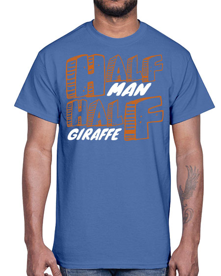 half man half giraffe- giraffee- Cotton Tee