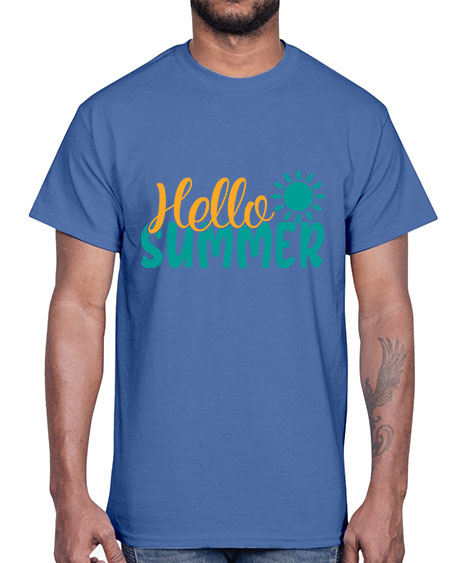 hello summer Style 98#- summer- Cotton Tee