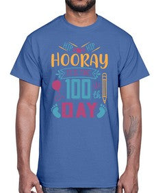 hip hip hooray its the one hundredth day 353#- one hundred days- Cotton Tee
