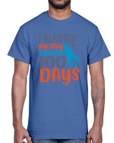 i blasted on my way through one hundred days 357#- one hundred days- Cotton Tee
