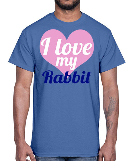 i love my rabbit- rabbit- Cotton Tee