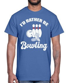 id rather be bowling 649#- bowling- Cotton Tee
