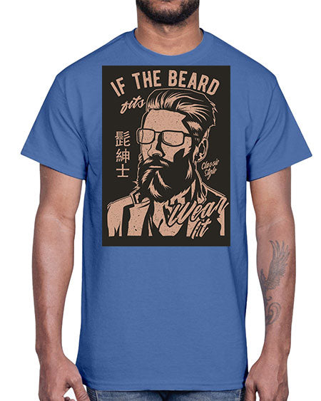 if the beard fits wear it cs 151#- bears - animals- Cotton Tee