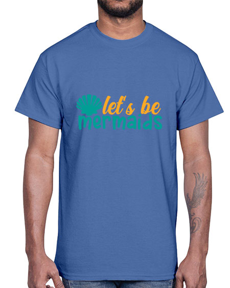 lets be mermaids Style 93#- summer- Cotton Tee