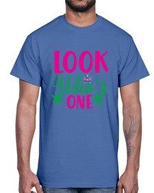 look whos one 263#- unicorn- Cotton Tee