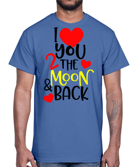 lovemoonback 3#- moon- Cotton Tee