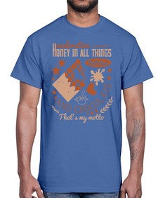 moderation honey in all things but love and chocolate thats my motto 337#- chocolate- Cotton Tee