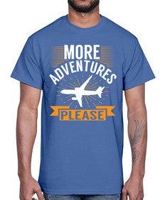 more adventures please  32#- airplane- Cotton Tee
