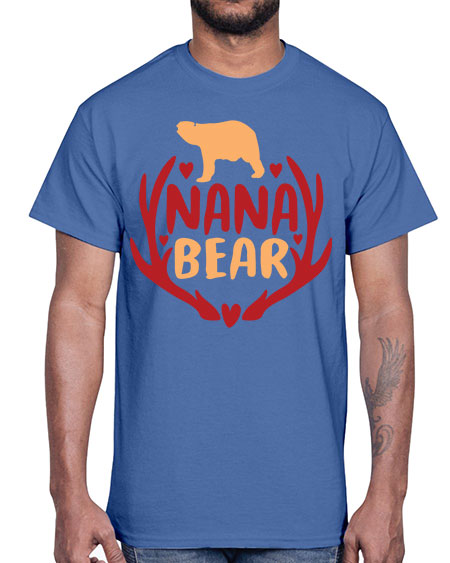 nana bear 195#- bears - animals- Cotton Tee