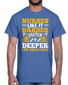 nurses like it harder Style 1245#- nurse- Cotton Tee