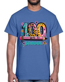one hundred days of school lighting 573#- one hundred days- Cotton Tee