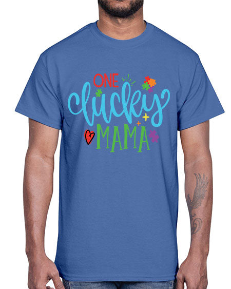 one lucky mama Style 33#- autism- Cotton Tee