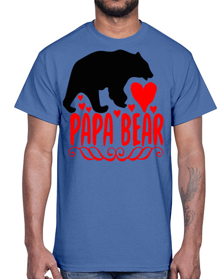 papa bear 205#- bears - animals- Cotton Tee