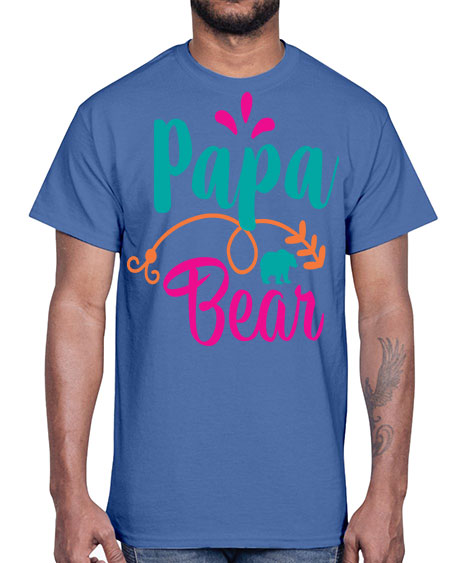 papa bear 213#- bears - animals- Cotton Tee