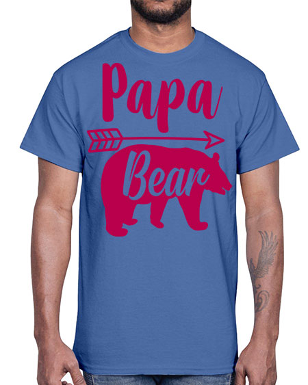 papa bear 217#- bears - animals- Cotton Tee