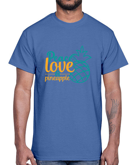 peace love pineapple Style 82#- summer- Cotton Tee