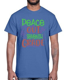 peace out seventh grade 644#- seventh grade- Cotton Tee