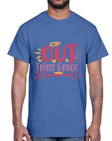 peace out third grade 646#- third grade- Cotton Tee