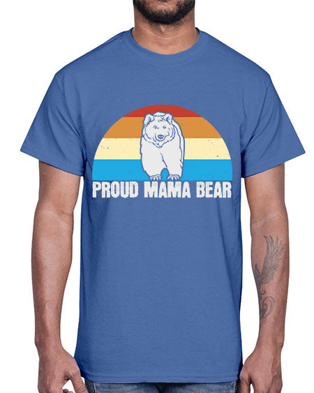 proud mama bear 237#- bears - animals- Cotton Tee