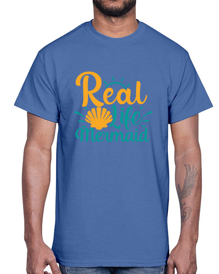 real life mermaid Style 79#- summer- Cotton Tee