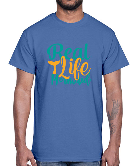real life mermaid Style 80#- summer- Cotton Tee