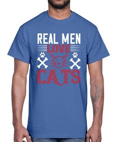 real man love cats Style 113#- cats- Cotton Tee