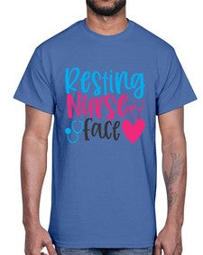 resting nurse face Style 1354#- nurse- Cotton Tee