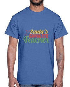 santas favorite teacher Style 351#- teacher- Cotton Tee