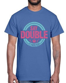 say double cheese 383#- bbq- Cotton Tee