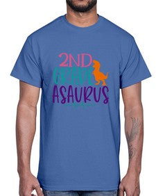 second grade asaurus 808#- second grade- Cotton Tee