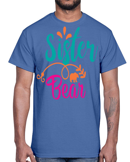 sister bear 255#- bears - animals- Cotton Tee
