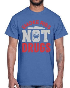 smok ribs not drugs 401#- bbq- Cotton Tee