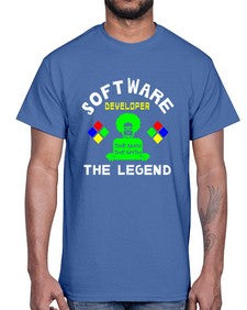 software developer the legend 16#- computer- Cotton Tee