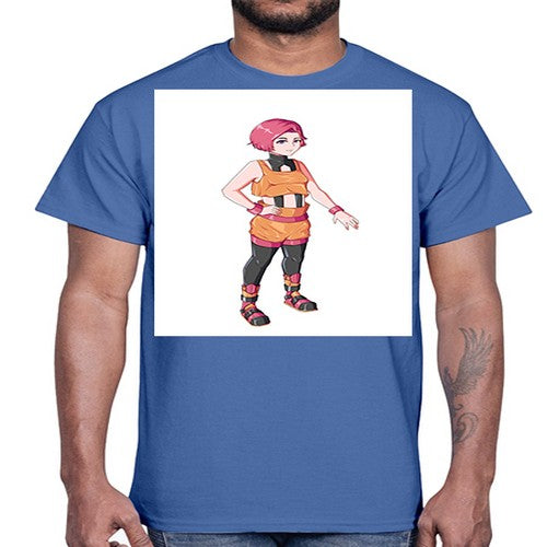 street girl wear orange outfit16#- anime- Cotton Tee