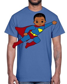 super kid 1#- black boys or men- Cotton Tee