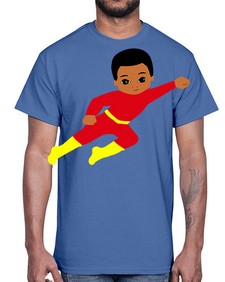 super kid 4#- black boys or men- Cotton Tee