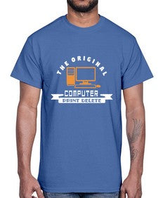 the original computer print delete 12#- computer- Cotton Tee