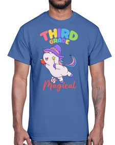 third Grade is Magical Unicorn 962#- third grade- Cotton Tee